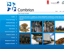 Tablet Screenshot of cambrianpetfoods.co.uk